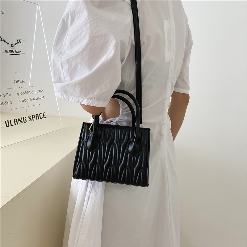 Blue Cool 2021 New Indentation Fashion Tote Bag One-Shoulder Crossbody Handbag Texture New Popular Bag Women