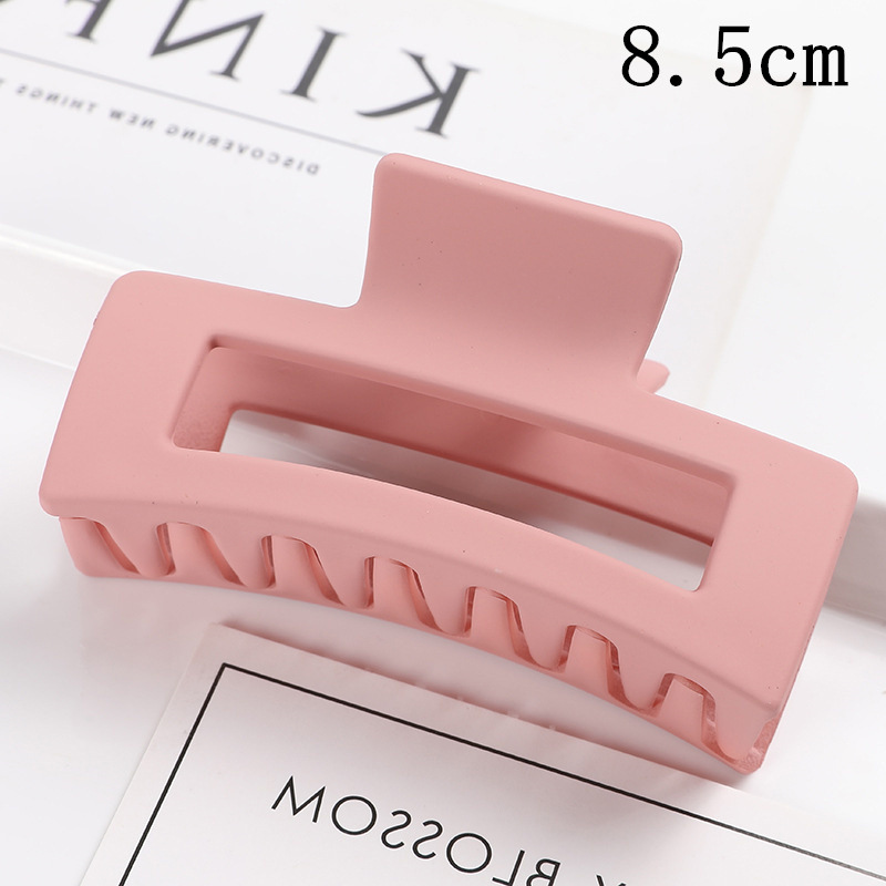 European and American Amazon Hot Sale Hair Accessories Women's Frosted Rectangular Grip Updo Claw Clip Simple Back Head Ponytail Hair Claw