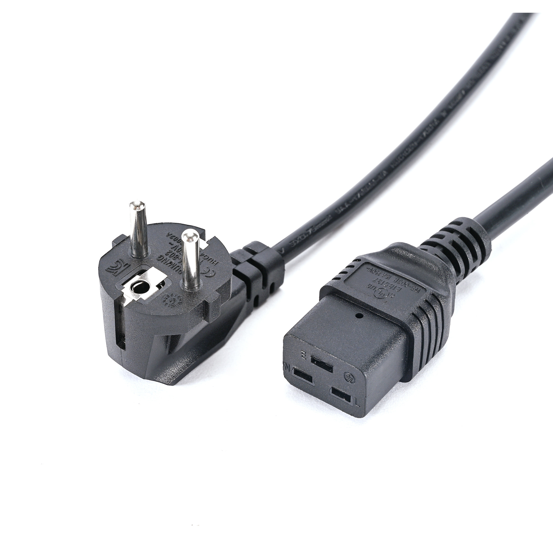 欧标三插横品字尾欧式 梅花尾电动工具插头 家电链接线欧规电源线