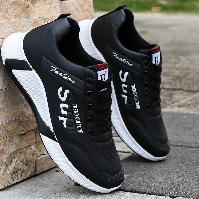 2023 New Men's Sneaker Student Platform Casual White Shoes Outdoor Running Shoes Foreign Trade plus Size Men's Shoes