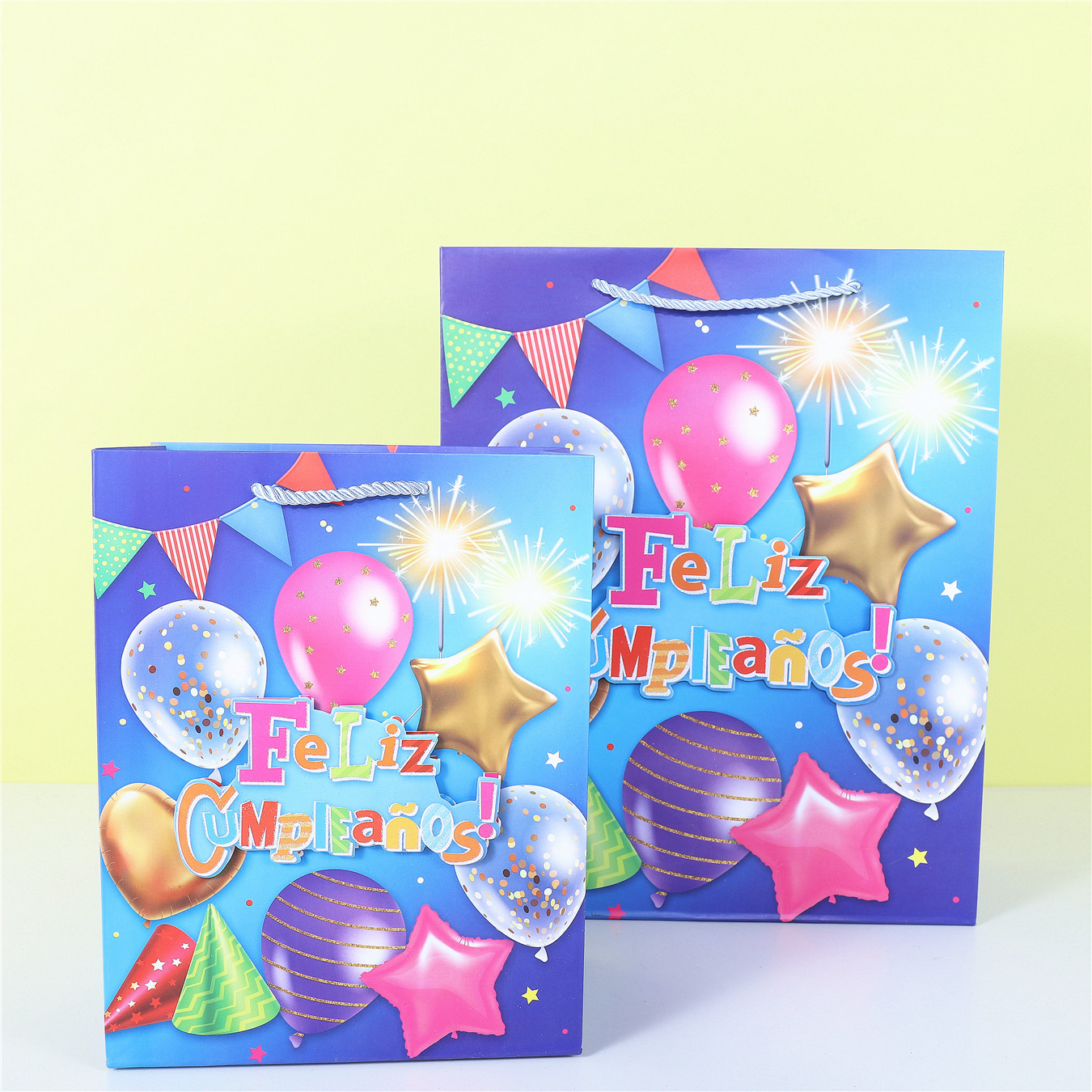 3D Craft Birthday Balloon Paper Bag for Gifts Holiday Party Handbag Birthday White Card Shopping Bag Now