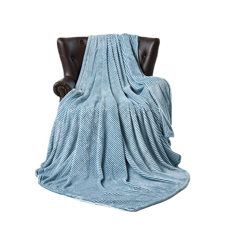 Factory Wholesale Blanket Printed Flannel Coral Fleece Air Conditioning Blanket in Stock Simple