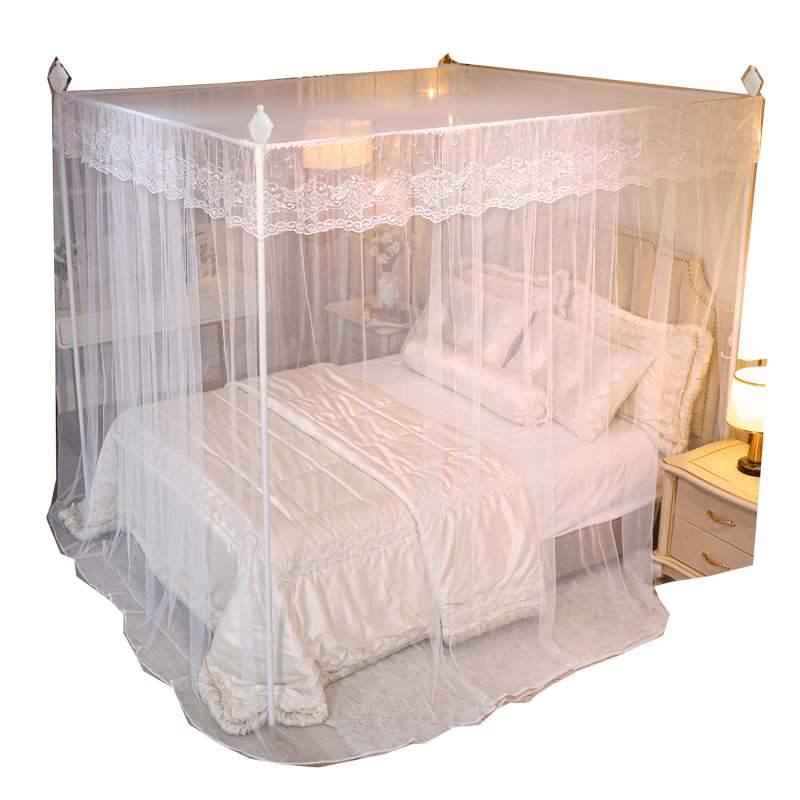 71tx蚊帐家用厚双人落地1.8米宫廷1.5m加粗支架1.2m卧室寝室加高