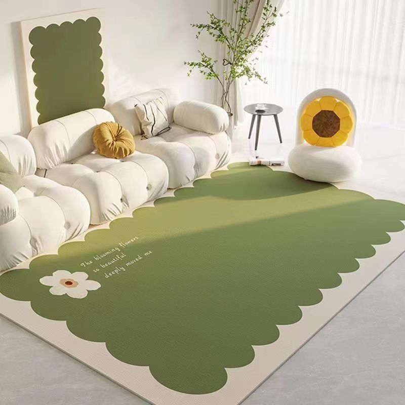 Light Luxury Small Flower Crystal Velvet Carpet Full Cover Home Living Room Sofa Table Carpet Wear-Resistant Non-Slip Easy-Care Carpet