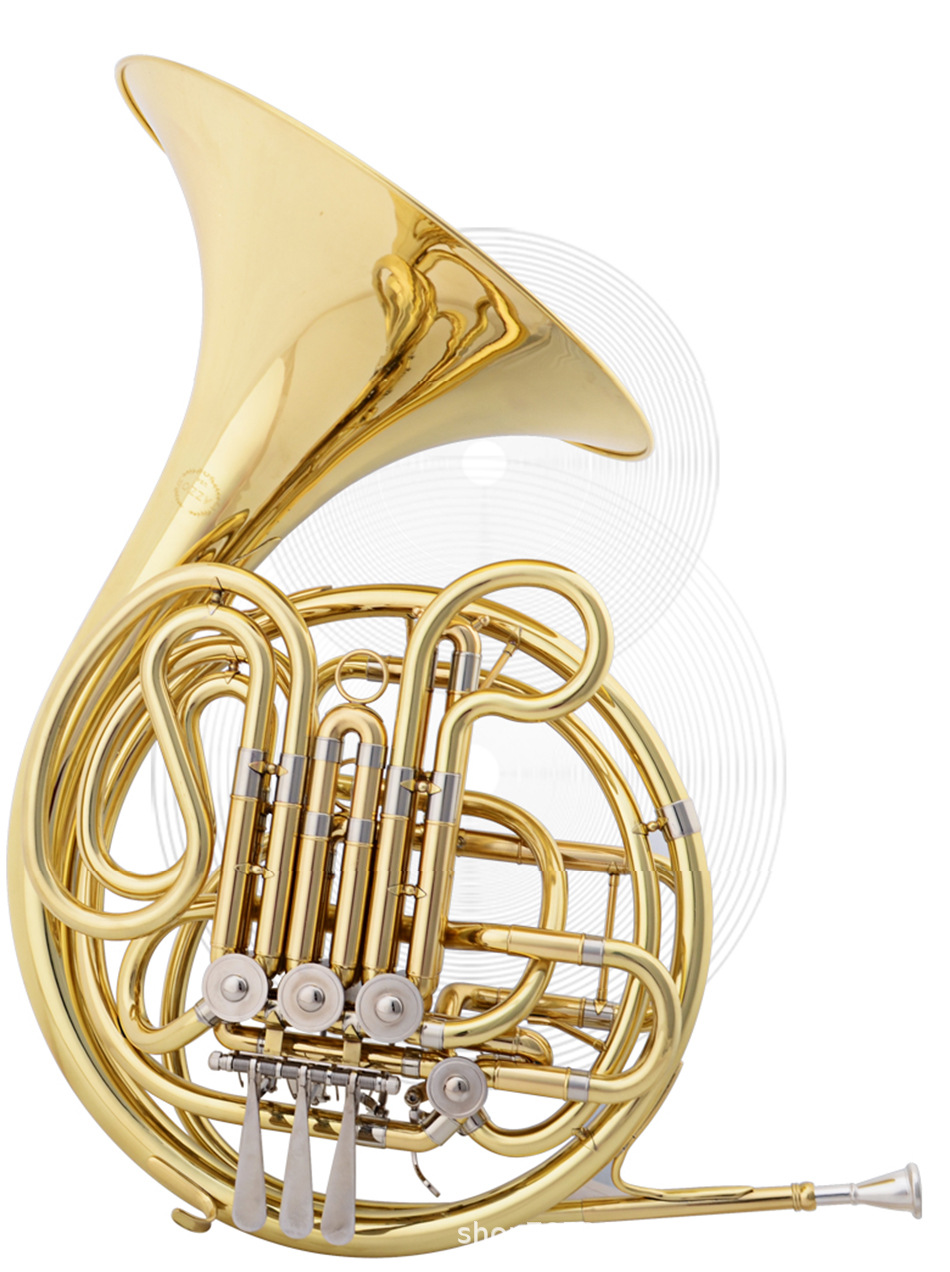 圆号乐器降b调性f调四键双排西洋管乐军乐队西洋大号