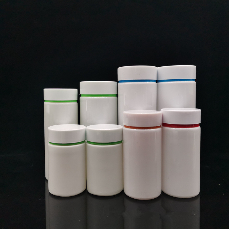 120ml塑料药丸双色盖瓶 150ml白色直筒千林瓶 粉剂片剂保健品瓶子