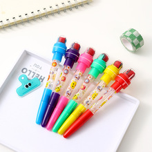 儿童魔法泡泡笔印章滚轮印章笔圆珠笔可爱发光笔学生小奖品创意笔