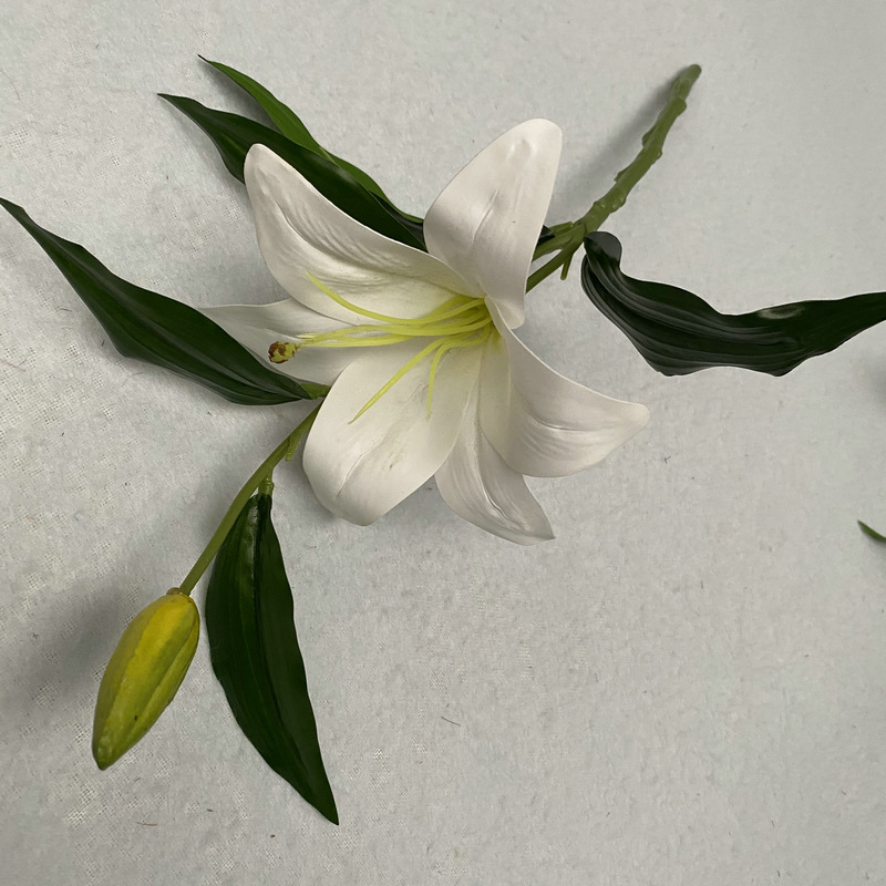 Artificial Flower And Artificial Plant 3d Small Single 2-Head 3-Head Cloth Artificial Lily Fake Flower Wedding Home Furnishing Decoration Artificial Flower Floral