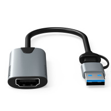 新品USB/Type-c双头转HDMI 4K高清视频采集卡游戏直播视频录制OBS