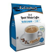 马来西亚原装进口泽合怡保白咖啡二合一速溶咖啡粉450g送糖条15条