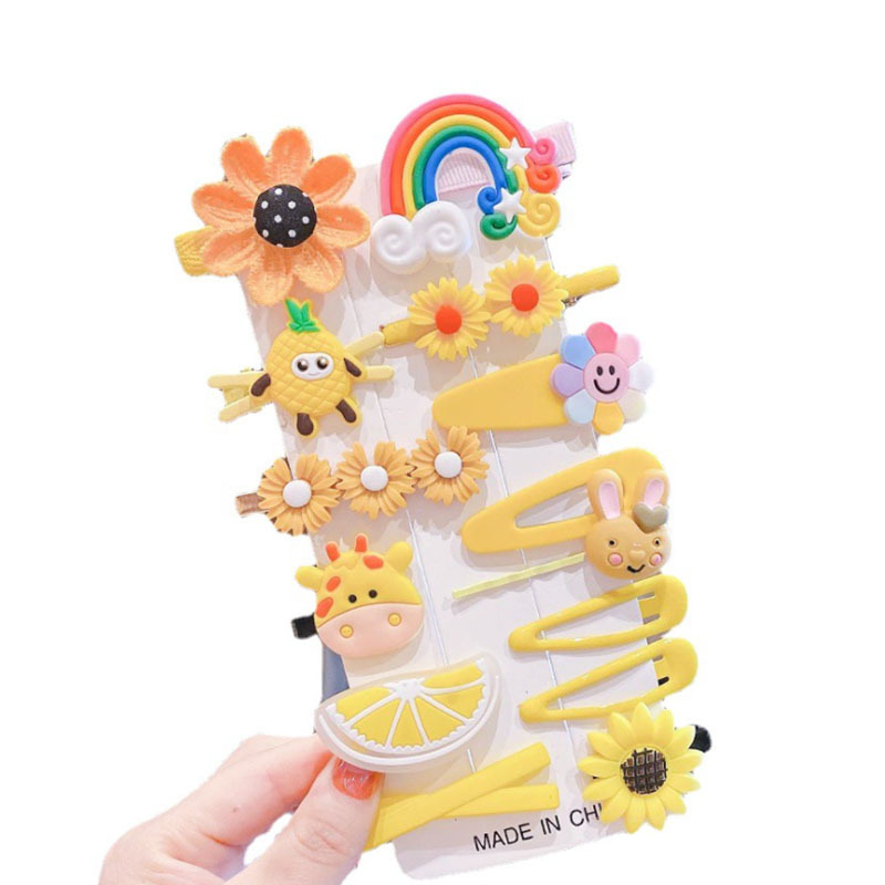 Children's Cartoon Barrettes Online Influencer Cute Broken Hair Hairpin Clip Little Girl Headdress Side Clip Girl Baby Hair Accessories