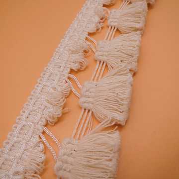 钩边针织棉线裙下摆花边辅料 家居软饰布艺配件 diy手工饰品花边