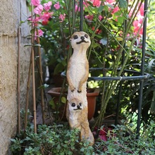 户外花园装饰院子庭院布置摆件园艺装饰仿真动物狐獴猫鼬摆件