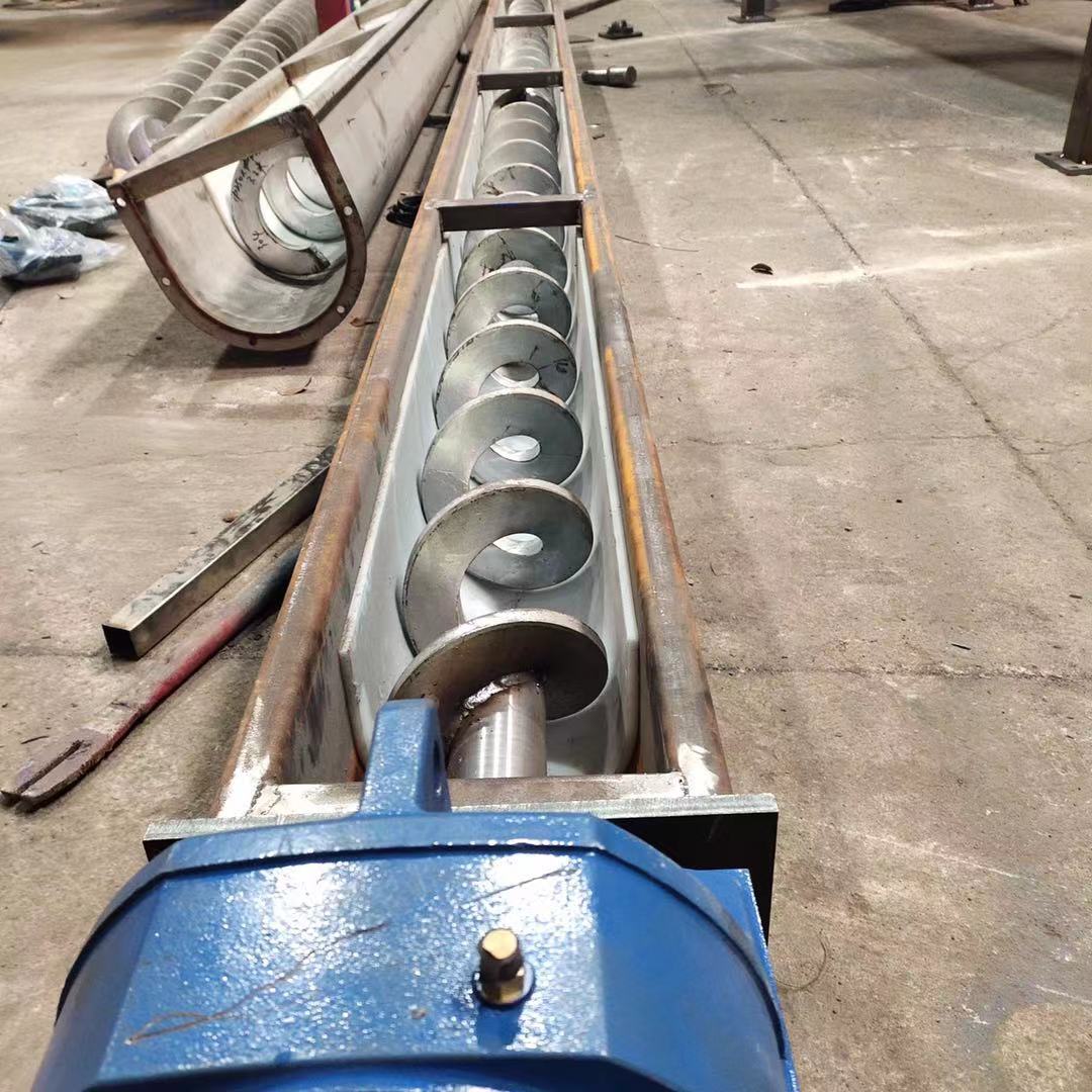 无轴螺旋给料机 矿砂输送机u型无轴绞龙输送机矿沙污泥自动传输机