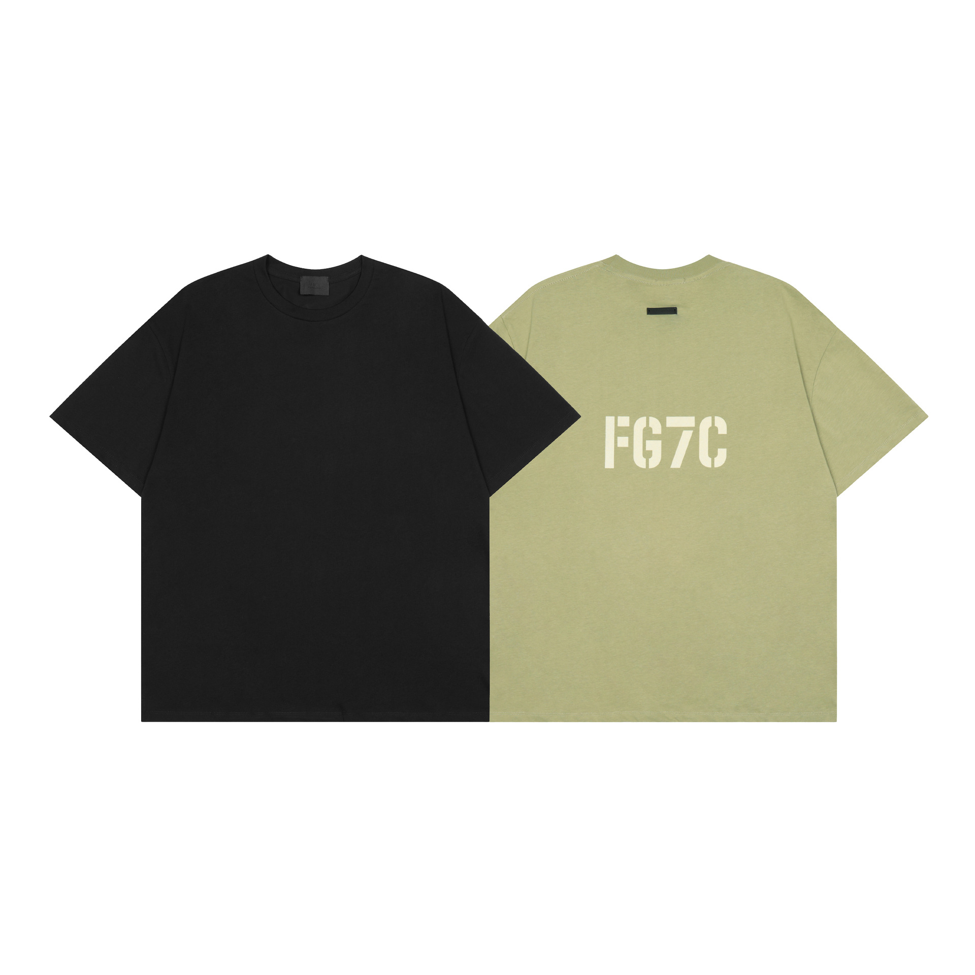 fog第七季 主线背后fg7c植绒 男女宽松短袖t恤街头风-阿里巴巴