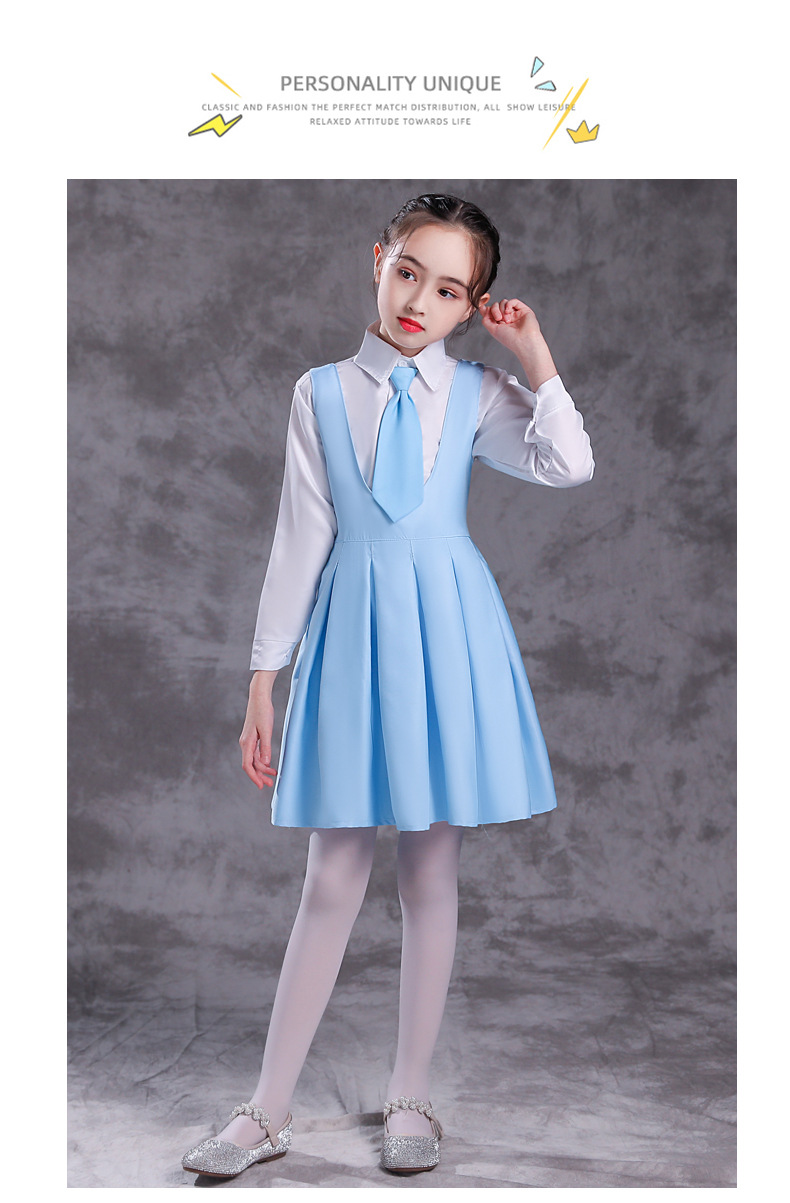 元旦儿童大合唱演出服合唱团冯琳同款红领巾中小学生朗诵表演服装