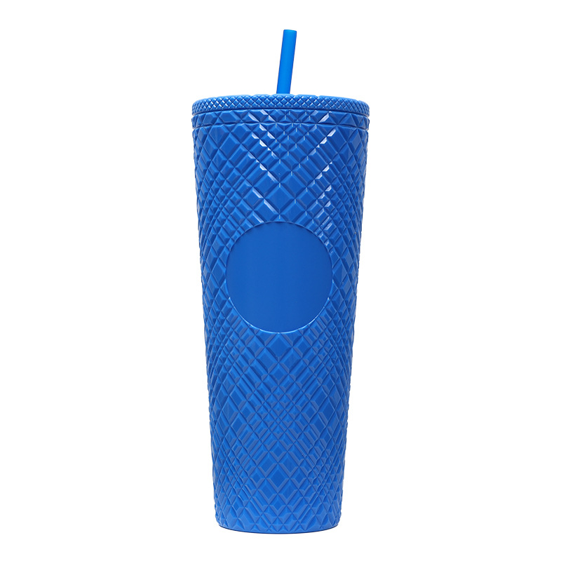 2023 New Factory Direct Supply 710ml Durian Cup Diamond Creative Trending Plastic Sippy Cup Star Bar Water Cup