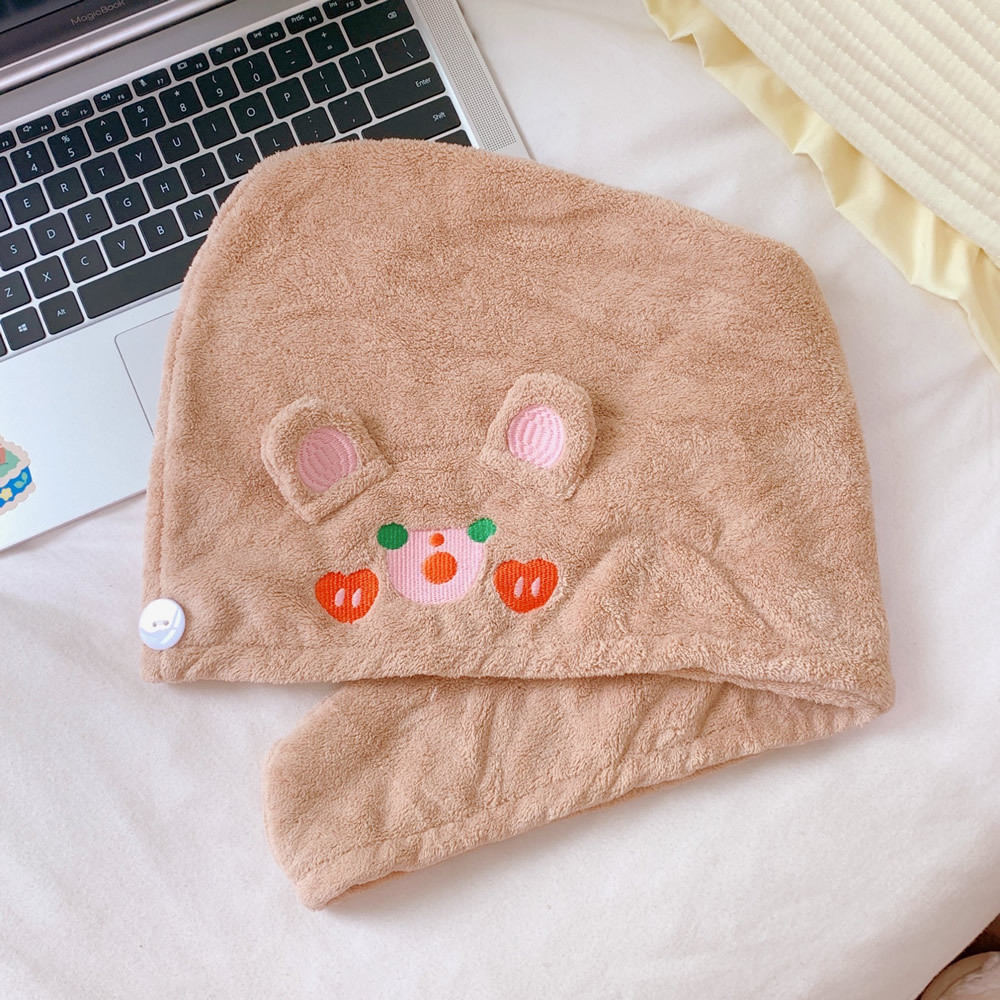 Hair-Drying Cap Women's Cute Korean Internet Celebrity Absorbent Soft and Adorable Towels Shampoo Shower Cap Headcloth Hair Hair Drying Towel