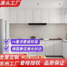 苏州全屋家具工厂厨房整体橱柜装修开放式石英石家用爱格福人定制