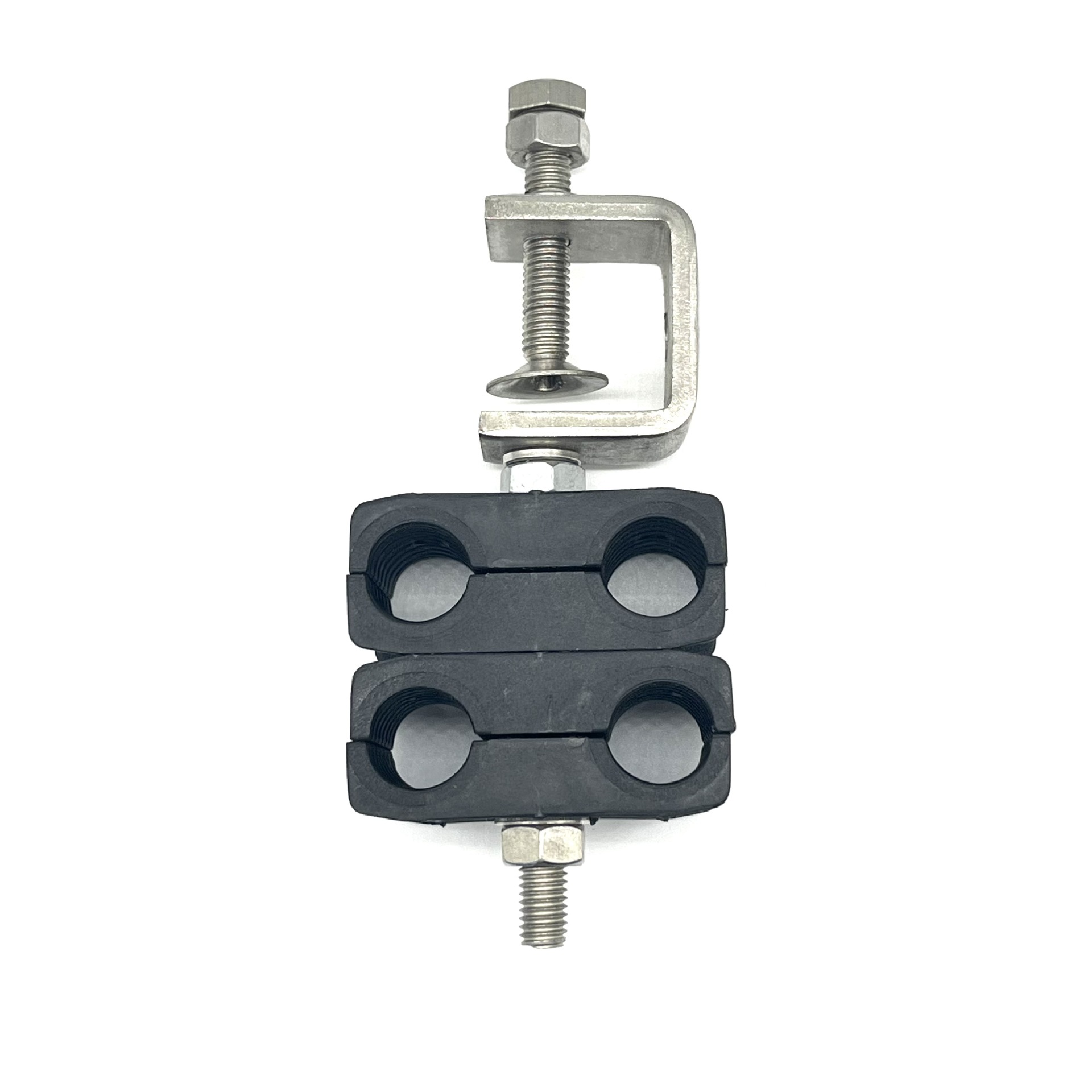 馈线卡 1/4双孔双联卡光纤四联卡 304不锈钢馈线卡1/2双孔馈线卡