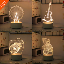小夜灯造型插电照明氛围3d台灯来图logo生日礼品女生