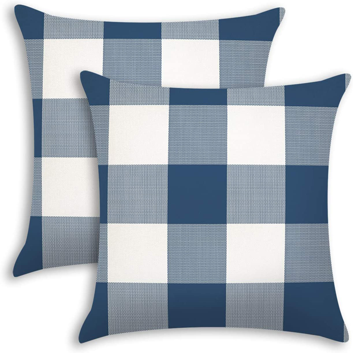 Cross-Border Home Cushion Amazon Hot Simple Cotton and Linen Pillow Plaid Striped Pillow Living Room Sofa Pillow Cases