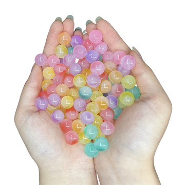 泡发球双色水宝宝新品花纹浮图泡大珠水晶泥珠海绵宝宝水培双色珠