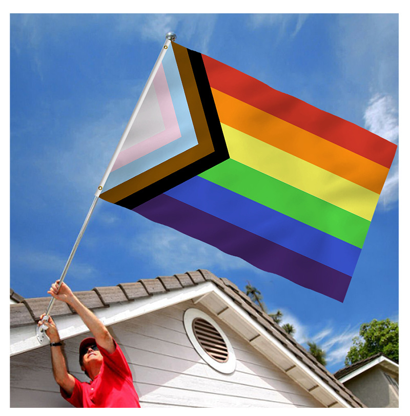 彩虹旗同性恋自豪旗帜美国旗子无性恋飘旗派对横幅跨境热卖