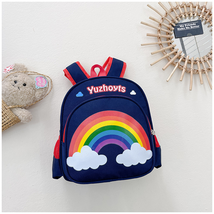 男女童幼儿园书包可爱彩虹双肩包大中小班儿童背包礼品书包批发