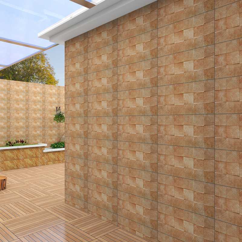 别墅外墙瓷砖300x600美式仿木纹墙砖阳台木纹砖室外院子墙砖