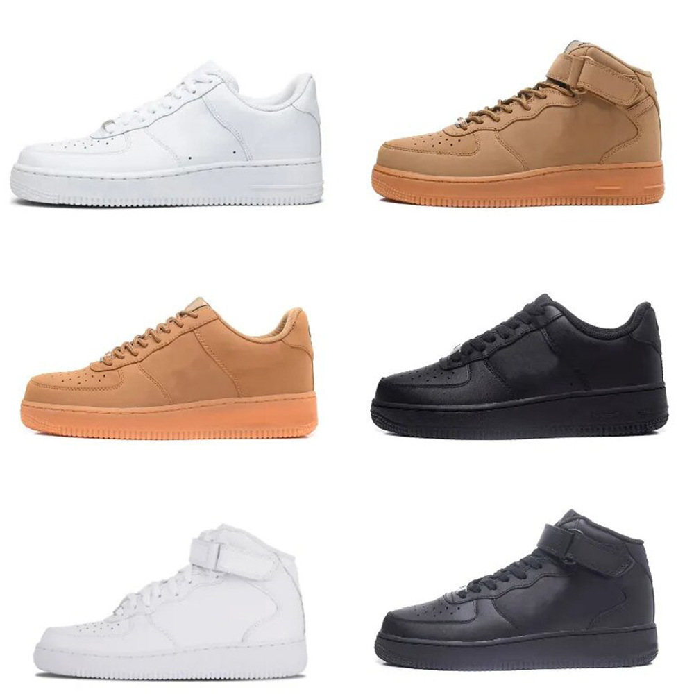 真标af1空军一号低帮莆田鞋原标公司级纯原批发高版本白色小麦黑