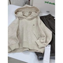 波拉bora韩国男女儿童卫衣秋冬装新款中小宝宝洋气连帽加厚上衣潮