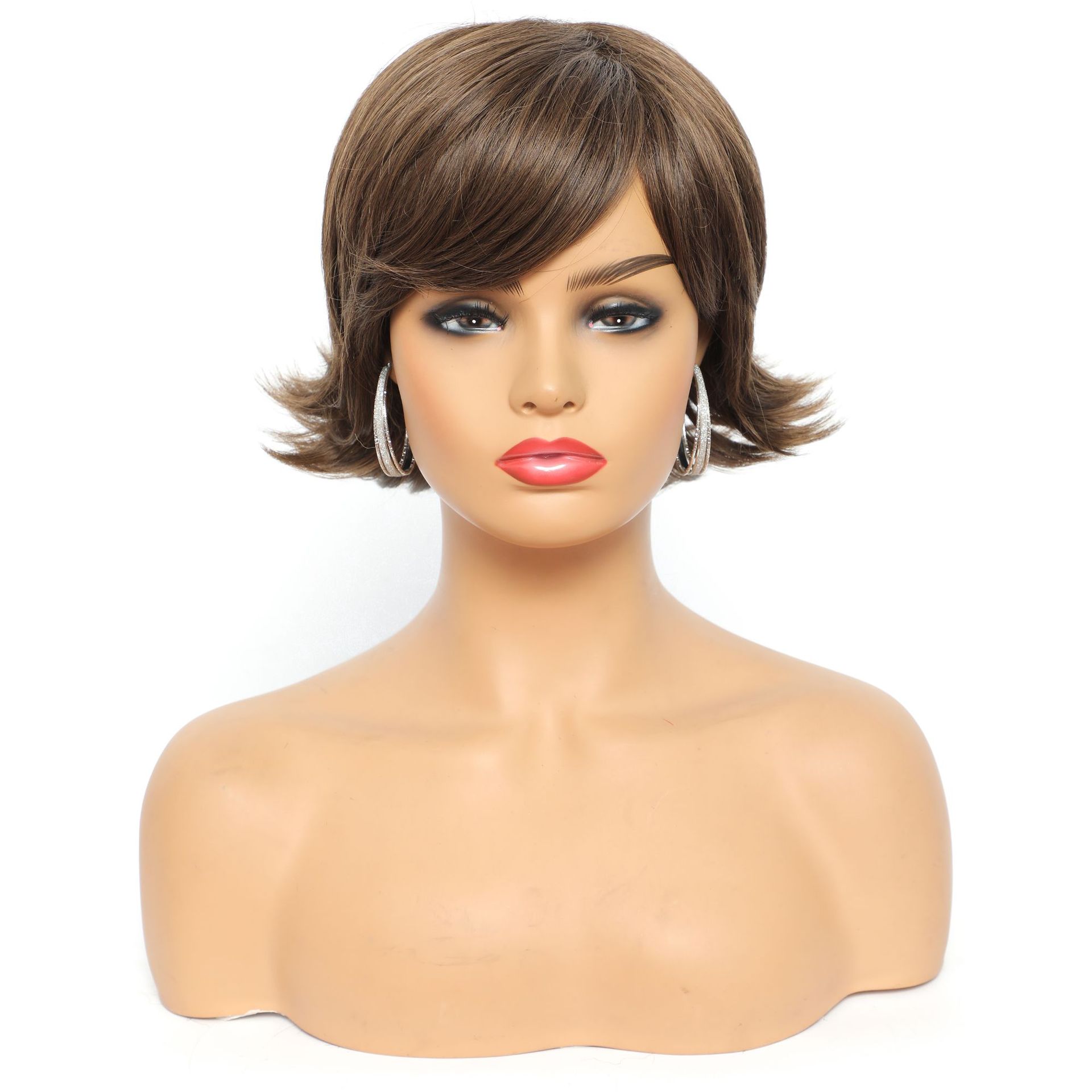 假发女 原宿假发全头套棕色短发蓬松非洲假发套wigs 许昌假发