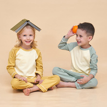 T2024秋季儿童家居服套装中小童长袖裤睡男女童内衣套装一件代发