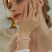 美国14k包金5mm珍珠手链经典简约款式施家珍珠气质百搭手链批发