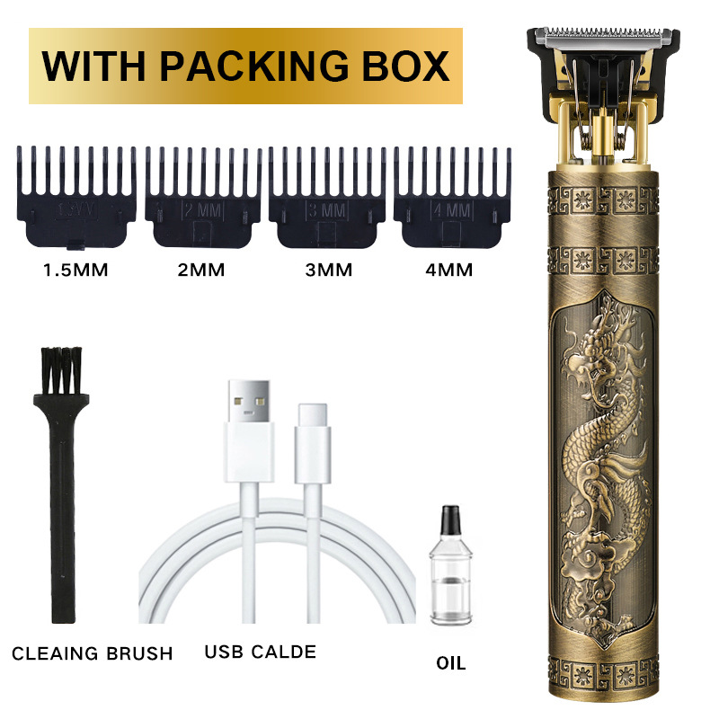 Cross-Border T9 Hair Clipper Optical Head Electric Clipper Electric Electrical Hair Cutter Oil Head Hair Clipper Carving Mark Razor Rechargeable