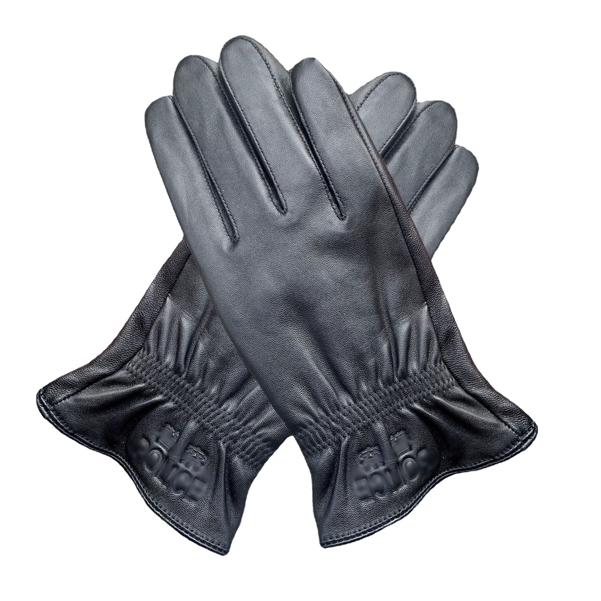 安保安防真皮手套铁骑全指冬季加绒骑行男执勤巡逻保暖触屏皮手套