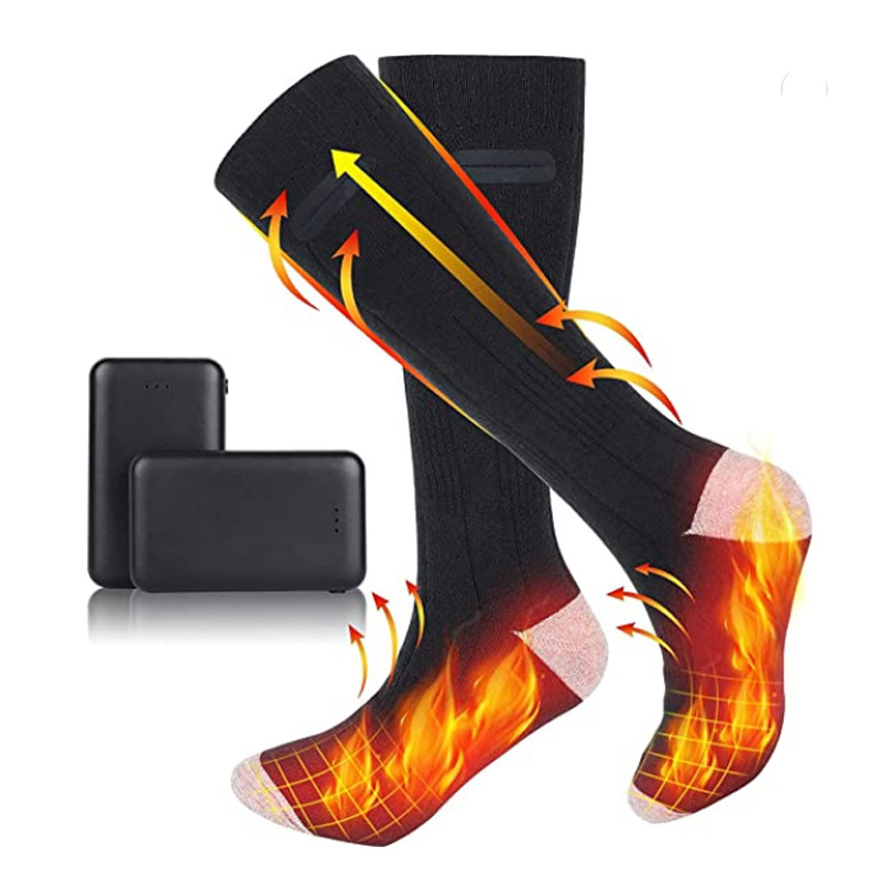 Cross-Border 2023 Electric Socks Winter Skiing Full Foot Heating and Warm-Keeping App Heating Socks Factory Wholesale