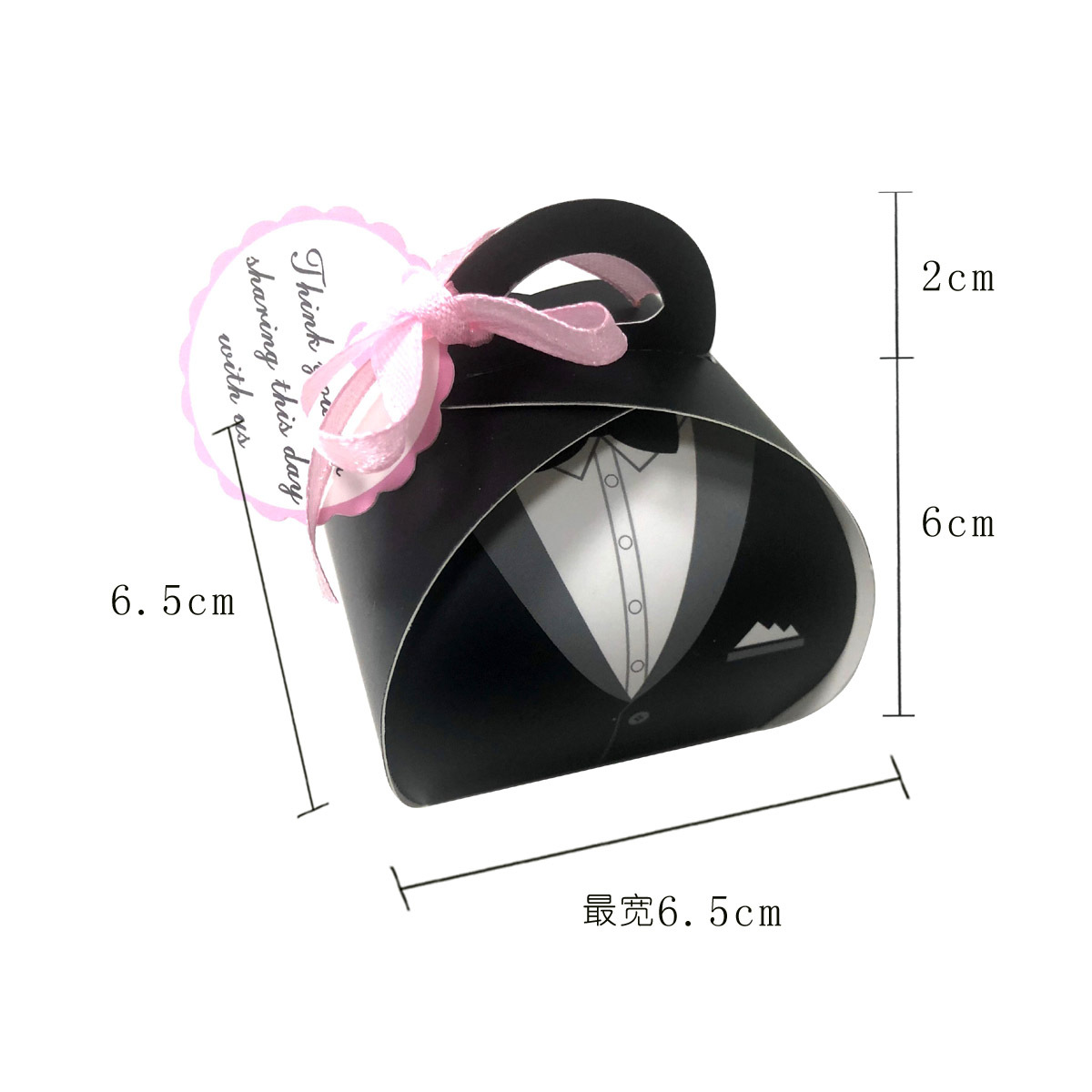 2021 New European Style Wedding Candies Box Bride and Groom Creative Double Breasted Dress Candy Box Wedding Favors