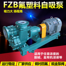 FZB氟塑料自吸泵防腐蚀耐酸碱泵衬四氟合金卧式自吸离心化工水泵