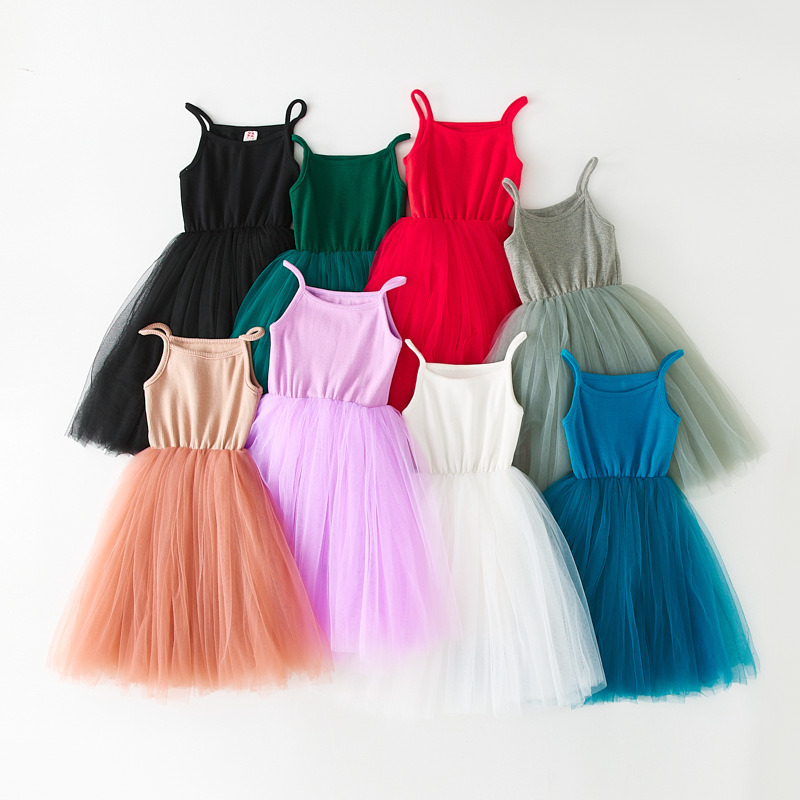 2024 New Princess Dress Mesh Bubble Skirt Girls' Dance Skirt Children's Holiday Dress Children Shirt Children's Clothing Customization
