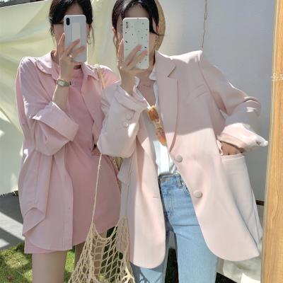 韩国官网2023春秋新品感设计感炸街糖果色小众西服西装女外套