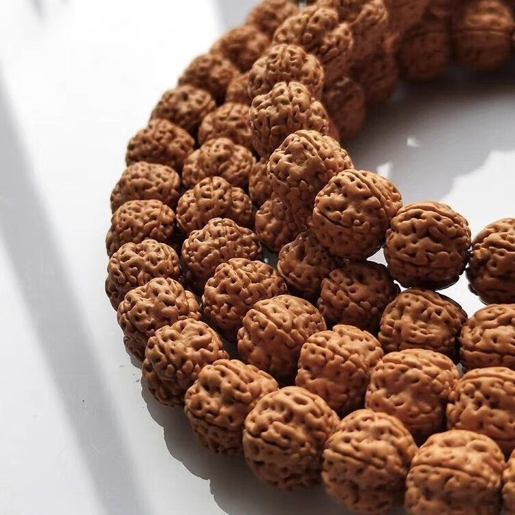 印尼小金刚菩提子108颗树王梅花桩 双龙纹树神原籽文玩佛珠长串