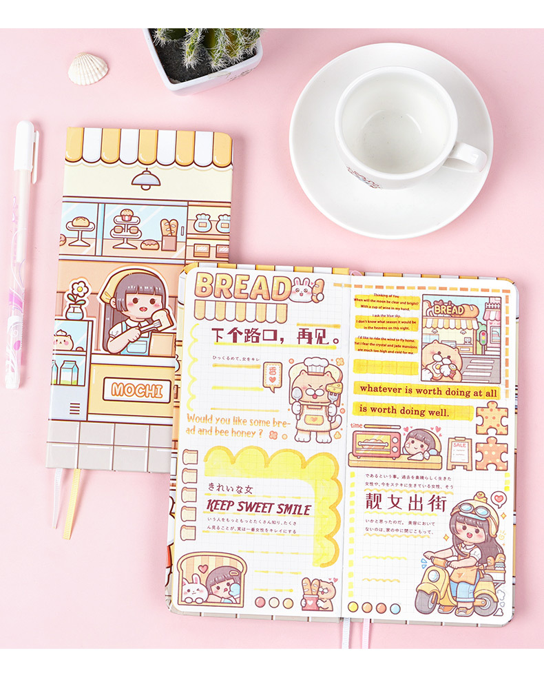 小麻薯week手帐本 方格内页学生可爱少女心ins风周计划本随身本子