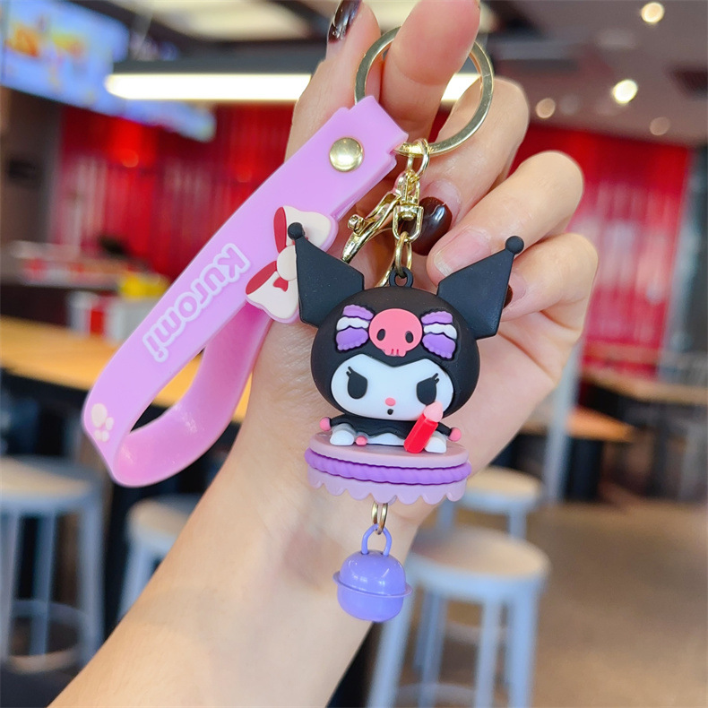 Sanrio Clow M Keychain Automobile Hanging Ornament Cute Girl Gift Couple Bags Key Ring Pendants Wholesale