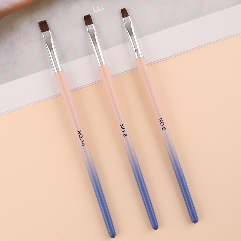339 pink and blue gradient rod nail brush log rod 3 pieces uv pen extension shape manicure implement