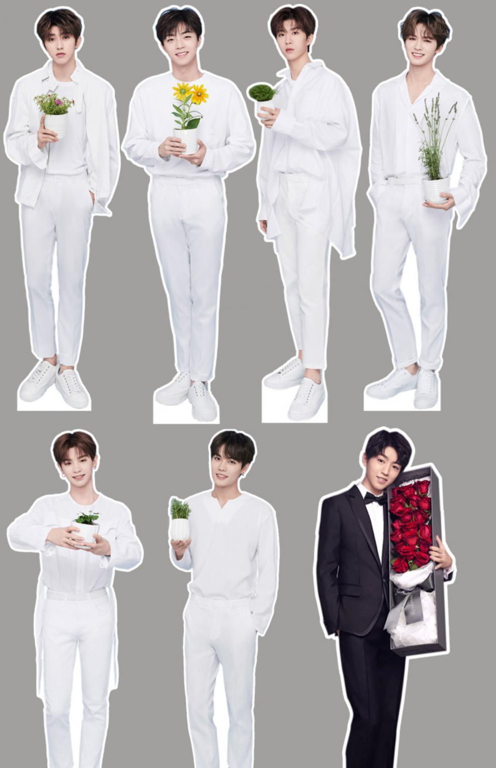 板支架人形立牌定置等身明星肖战易烊千玺垂直双面立架人形支架