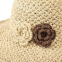 草帽女夏遮阳帽出游防晒沙滩渔夫帽可折叠大沿手工编织帽子