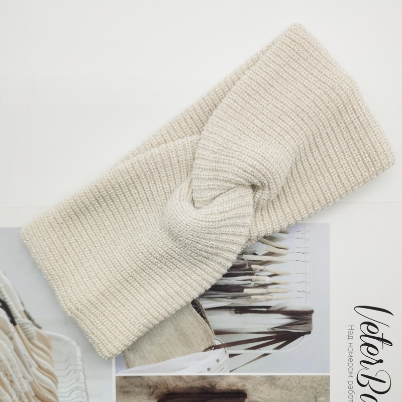 [One-Piece Starting Batch] Internet Celebrity Knitted Hair Band Women's Korean-Style Wide-Brimmed Headdress Spring, Autumn and Winter Tide Wool Headband Face Washing Headband