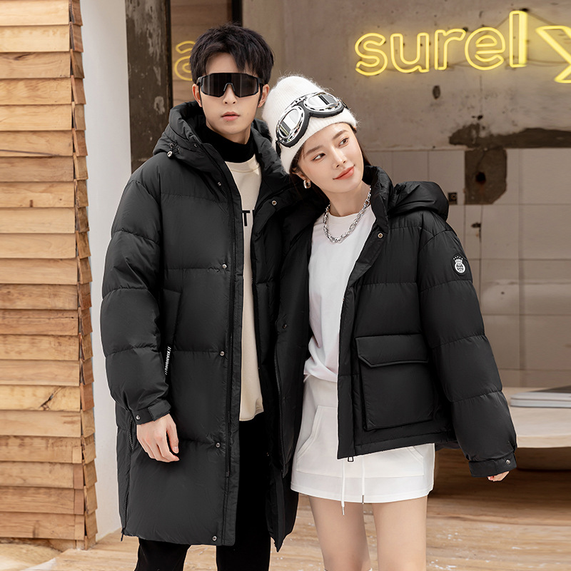 Couple Casual Wear down Jacket 2023 New Short Winter Fashion Bread Coat Warm Contrast Color down Jacket